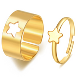 Anel estrela da amizade ouro