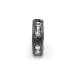 Anel feminino caveira simples