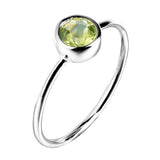 Anel fino de peridoto