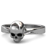 Anel fino feminino caveira 54 mm