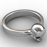 Anel fino feminino caveira