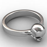 Anel fino feminino caveira