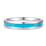 Anel fino turquesa 54 mm
