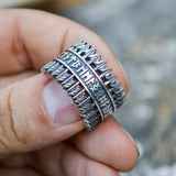 Anel flechas vikings prata 5 (49,32 mm)