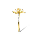 Anel flor branca