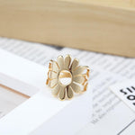 Anel flor bronze
