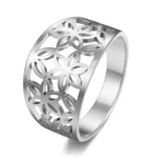 Anel flor da vida mulher 54,5 mm / prata