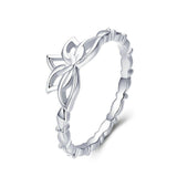 Anel flor de lótus feminino 51,9 mm