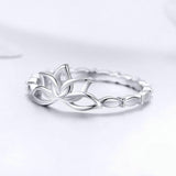 Anel flor de lótus feminino