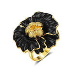 Anel flor preta 54,4 mm