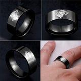 Anel game of thrones stark 52 mm / preto