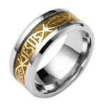 Anel ichthys jesus 54 mm / ouro