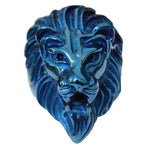 Anel leão azul 57 mm