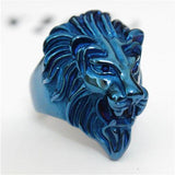 Anel leão azul