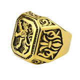 Anel leão medieval