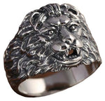 Anel leão prata 925 55,5 mm