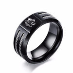 Anel lobo da sorte 54 mm / alfa