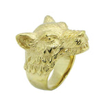 Anel lobo dourado