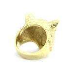 Anel lobo dourado