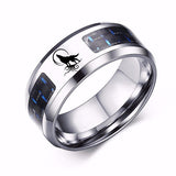 Anel lobo esculpido 54 mm / lobo 3