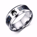 Anel lobo esculpido 54 mm / lobo 5
