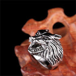 Anel lobo homem 54 mm