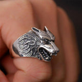 Anel lobo masculino 54 mm