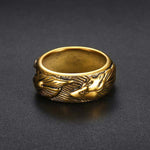 Anel lobo simples 54 mm / dourado