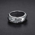 Anel lobo simples 54 mm / prata