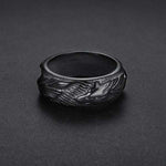 Anel lobo simples 54 mm / preto