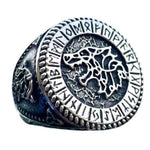 Anel lobo viking aço