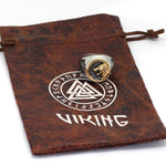 Anel lobo viking dourado