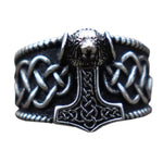 Anel martelo viking aço