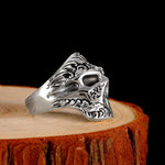 Anel masculino caveira prata 925 valor por defeito título