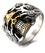 Anel masculino com caveira 52 mm