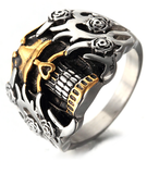 Anel masculino com caveira 52 mm
