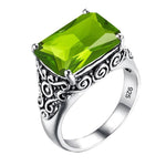 Anel masculino de peridoto
