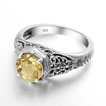 Anel pérola citrina