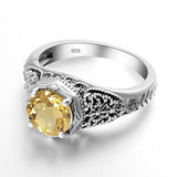 Anel pérola citrina