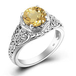 Anel pérola citrina