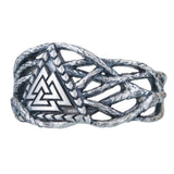 Anel prateado valknut