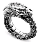 Anel redondo ouroboros 52 mm
