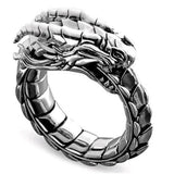 Anel redondo ouroboros 52 mm