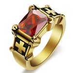 Anel religioso com cruz 54 mm / or-rouge