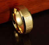 Anel religioso de jesus 52 mm / ouro