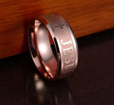 Anel religioso de jesus 52 mm / ouro rosa