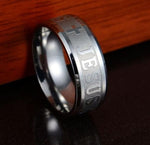 Anel religioso de jesus 52 mm / prata