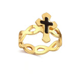 Anel religioso dourado 52 mm