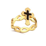 Anel religioso dourado 52 mm