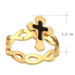 Anel religioso dourado